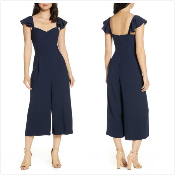 eliza j ruffle jumpsuit